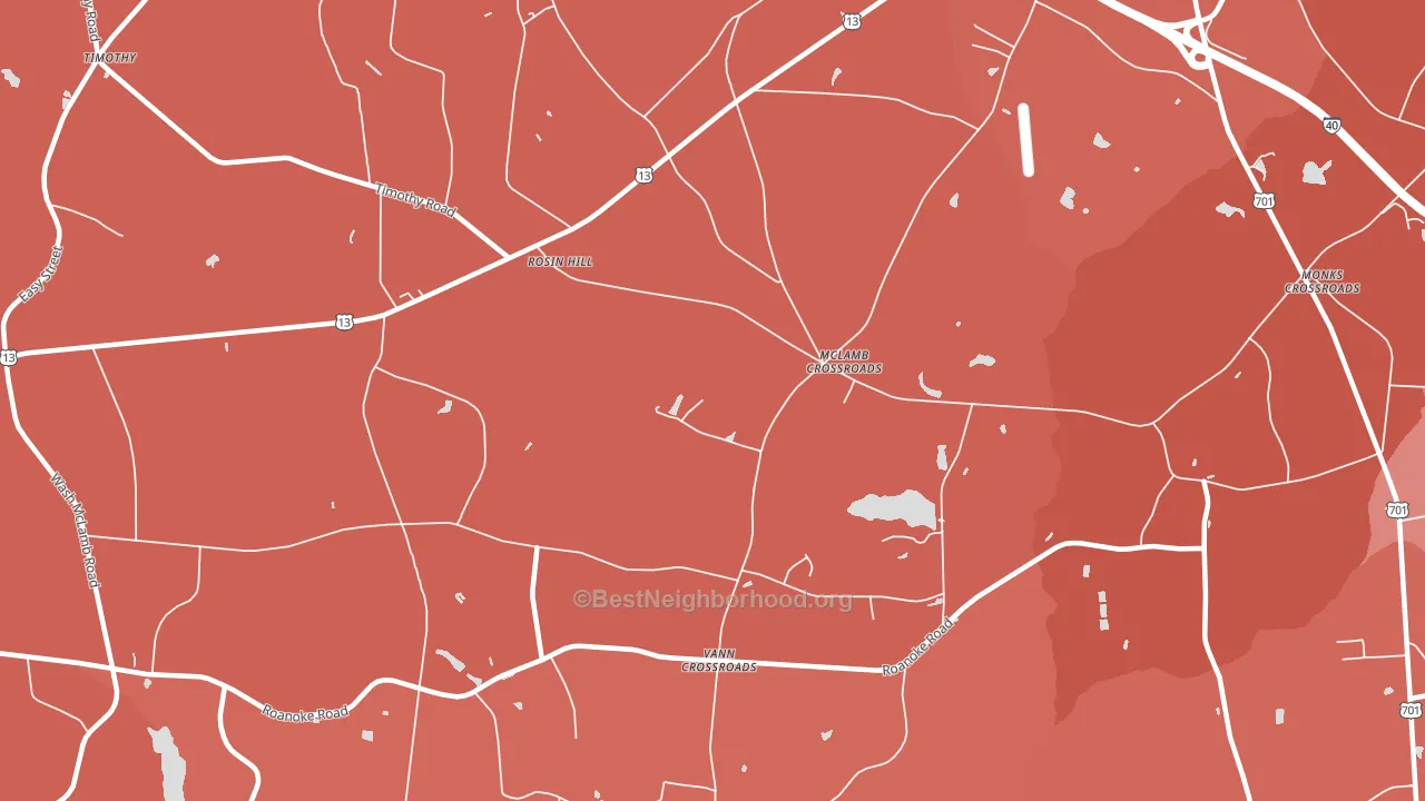 McLamb Crossroads, NC block-group political-lean map