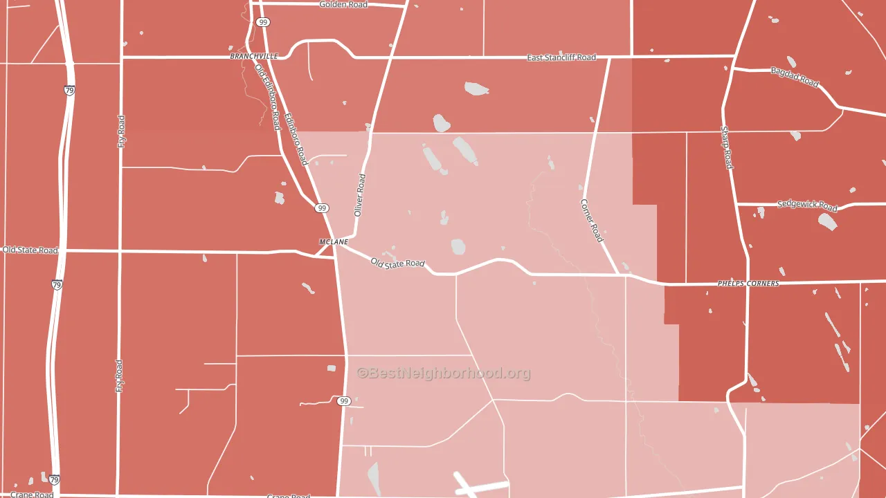 McLane, PA block-group political-lean map
