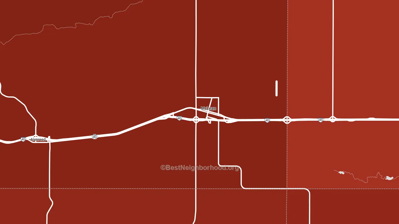 McLean, TX block-group political-lean map