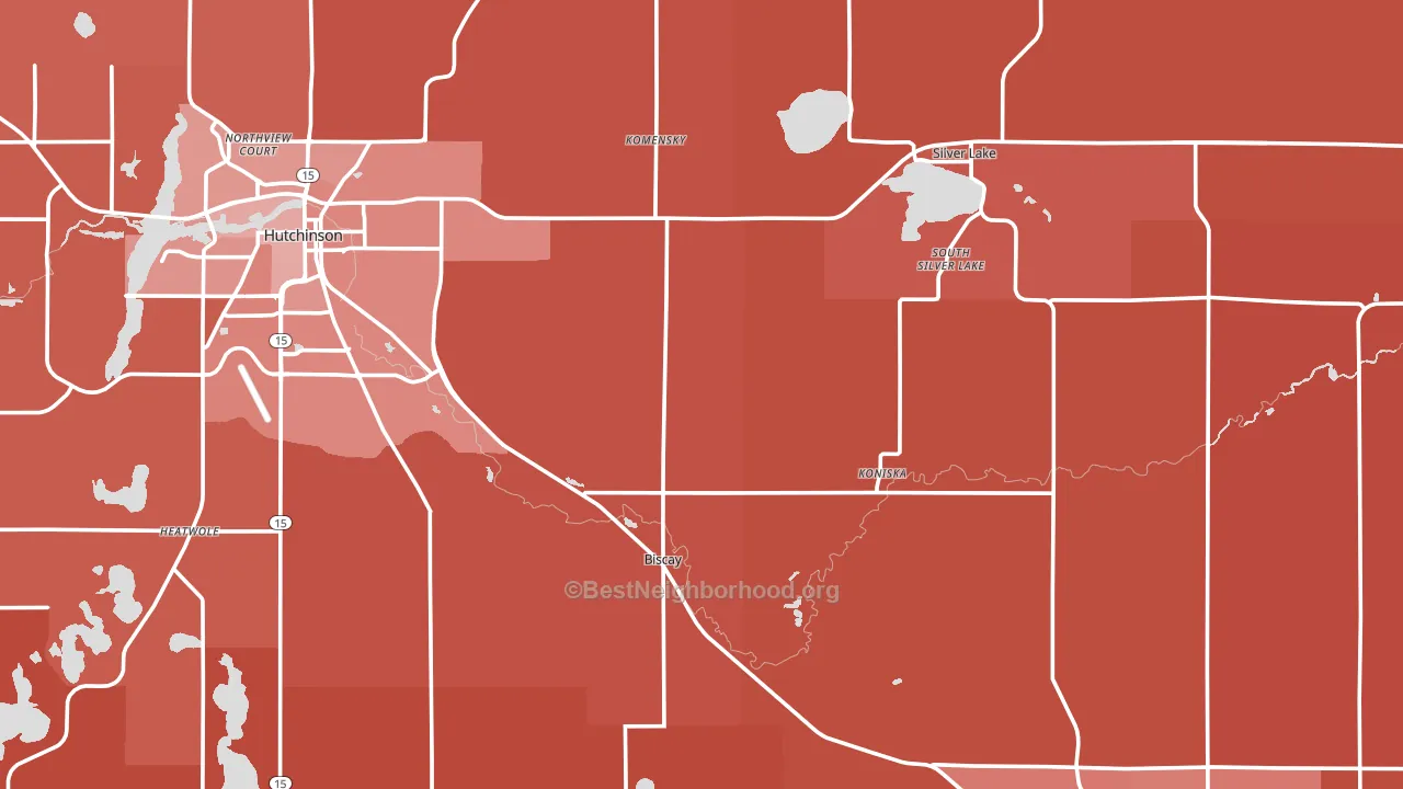 McLeod County, MN block-group political-lean map