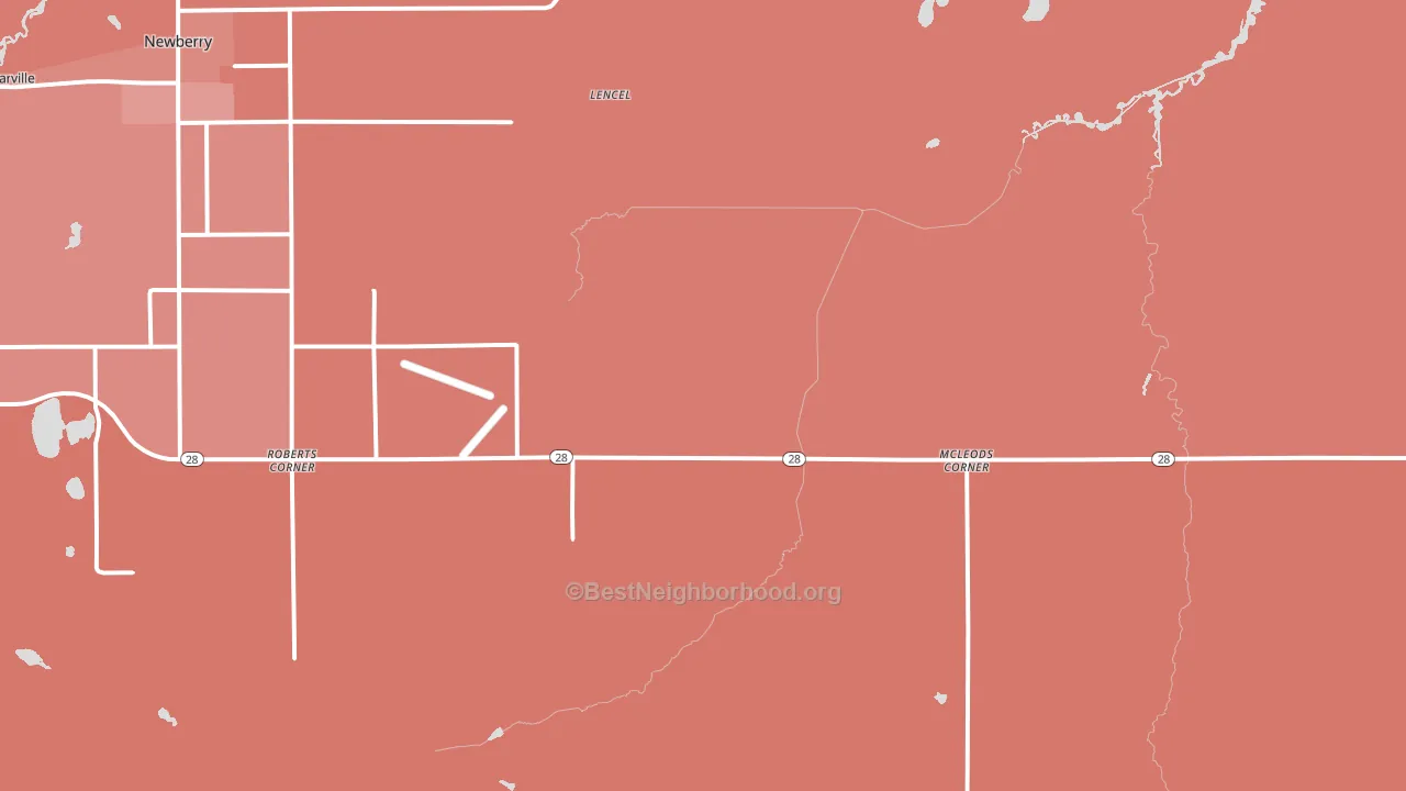 McLeods Corner, MI block-group political-lean map