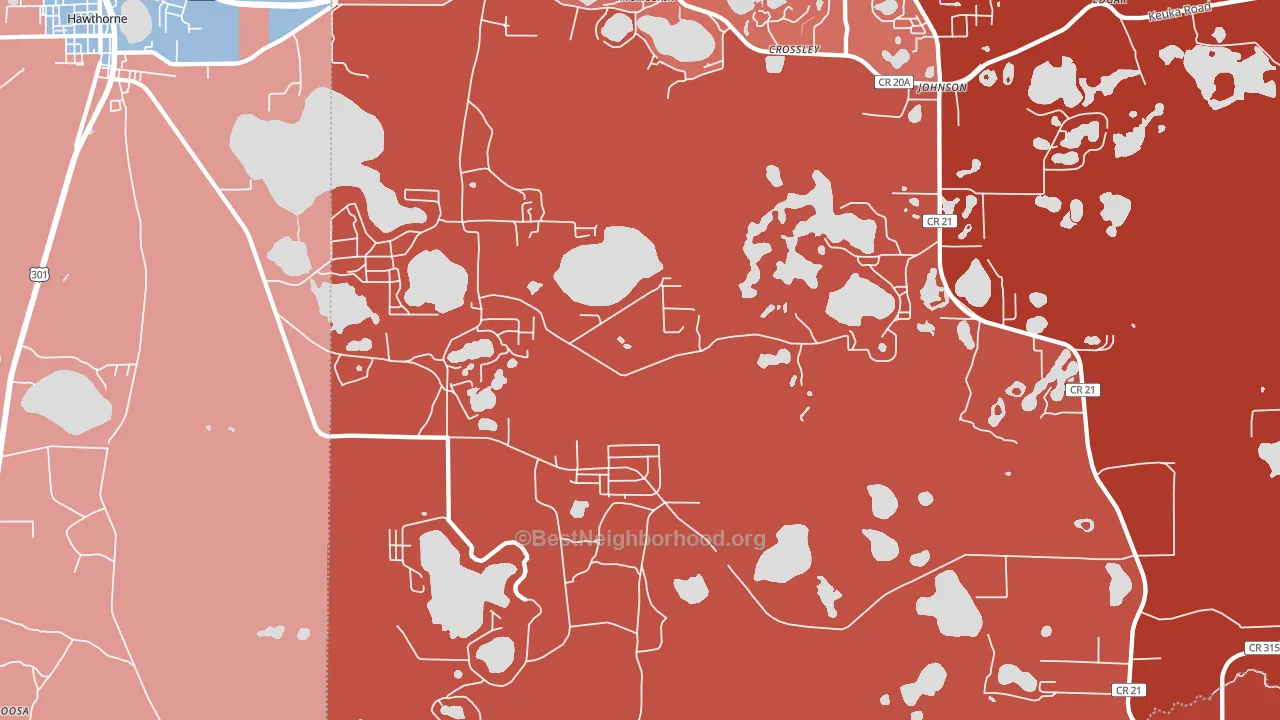 McMeekin, FL block-group political-lean map