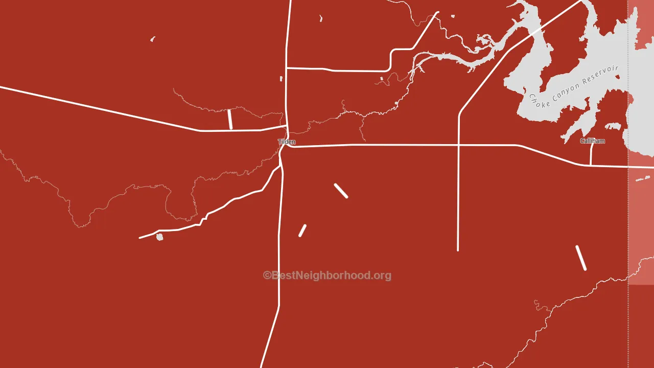 McMullen County, TX block-group political-lean map