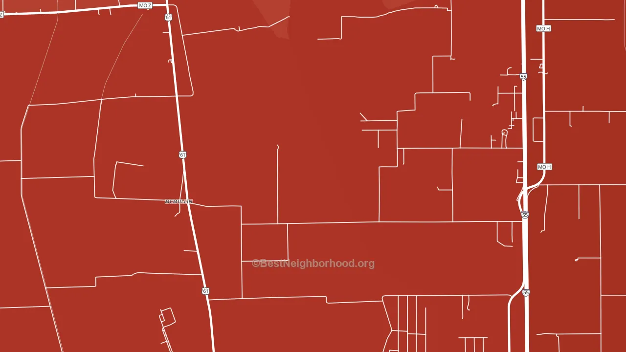 McMullin, MO block-group political-lean map