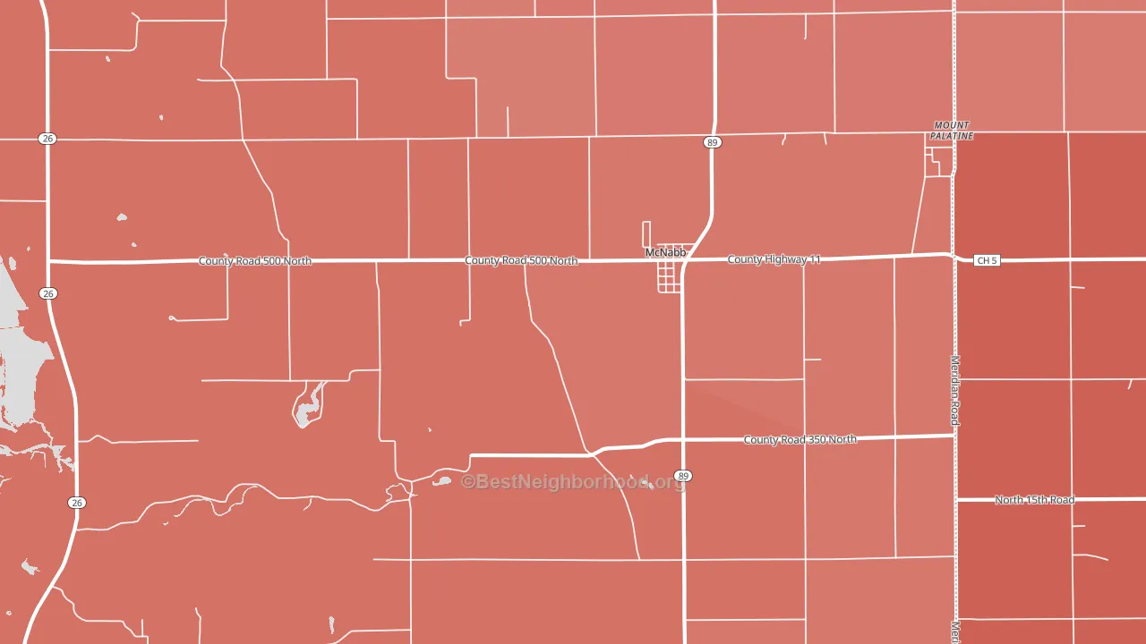 McNabb, IL block-group political-lean map