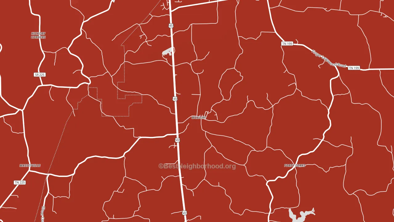 McNairy, TN block-group political-lean map