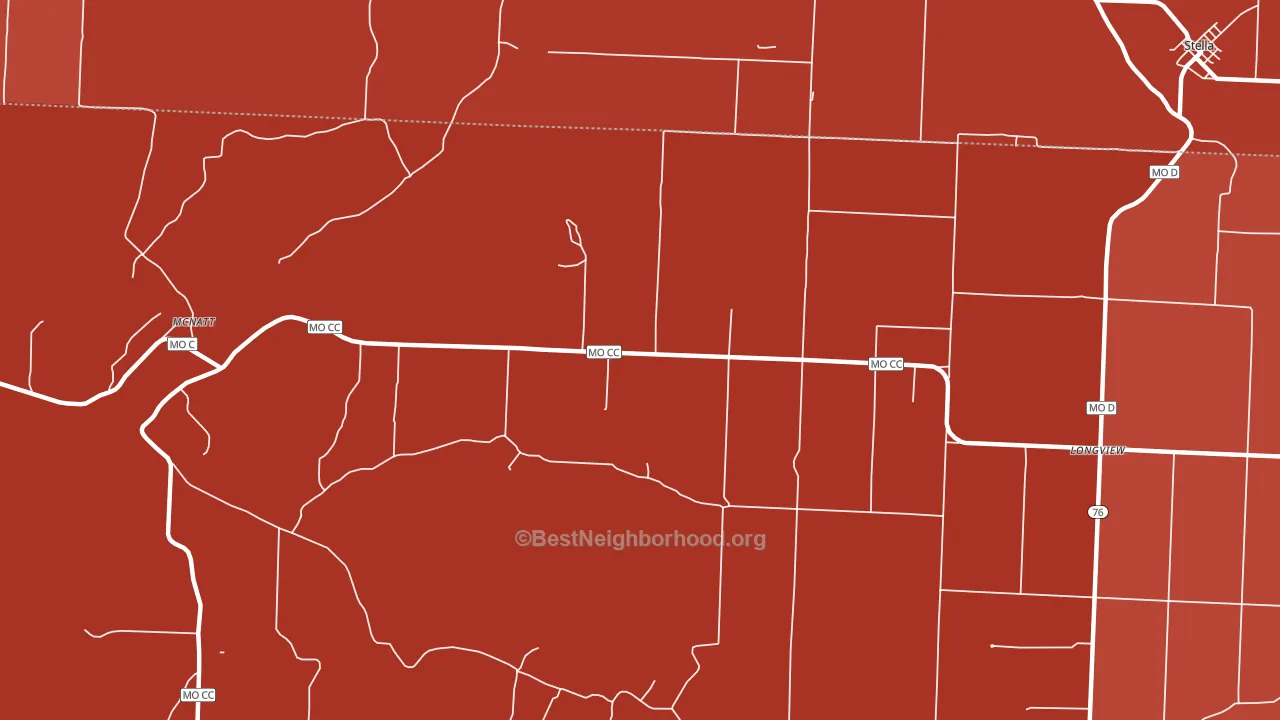 McNatt, MO block-group political-lean map