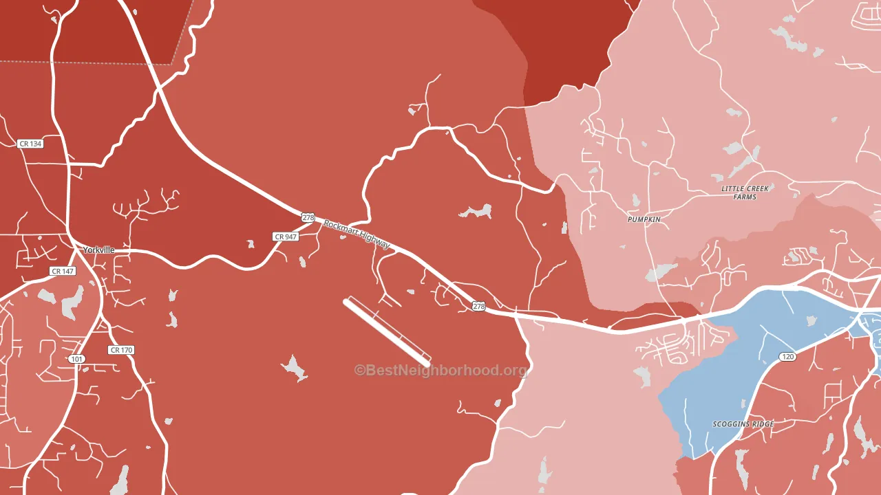 McPherson, GA block-group political-lean map
