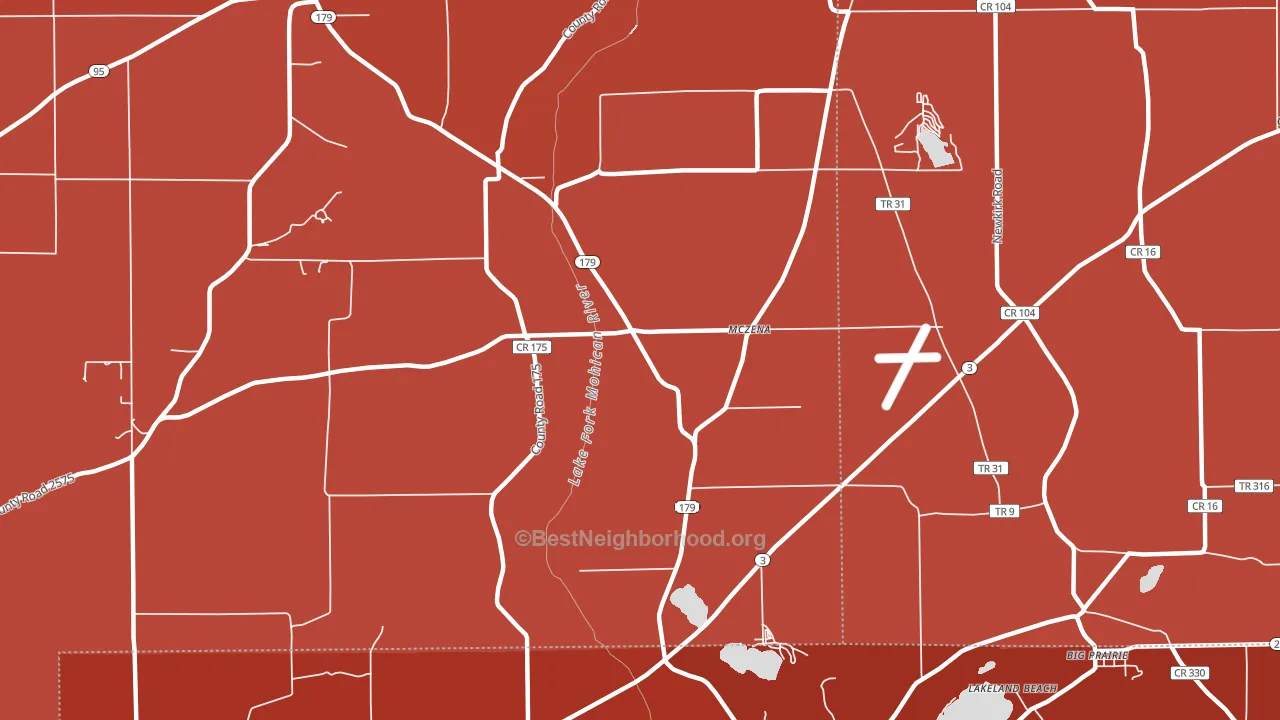 McZena, OH block-group political-lean map