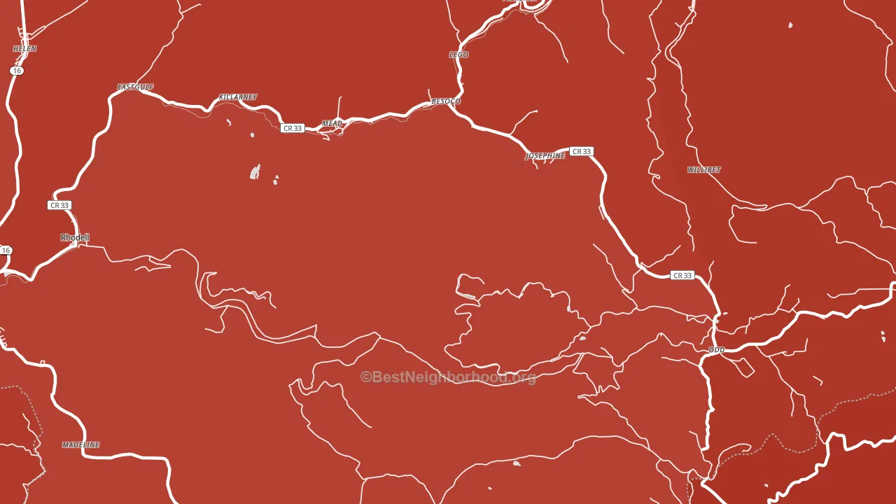 Mead, WV block-group political-lean map