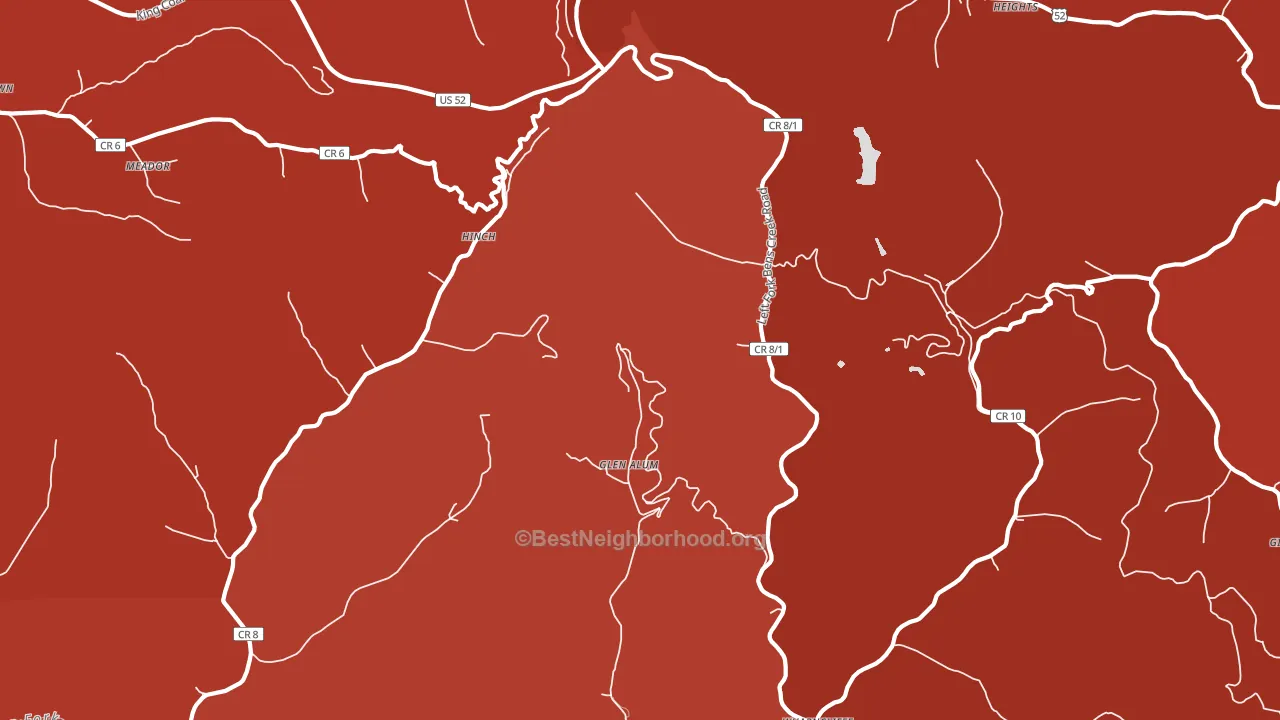 Meador, WV block-group political-lean map