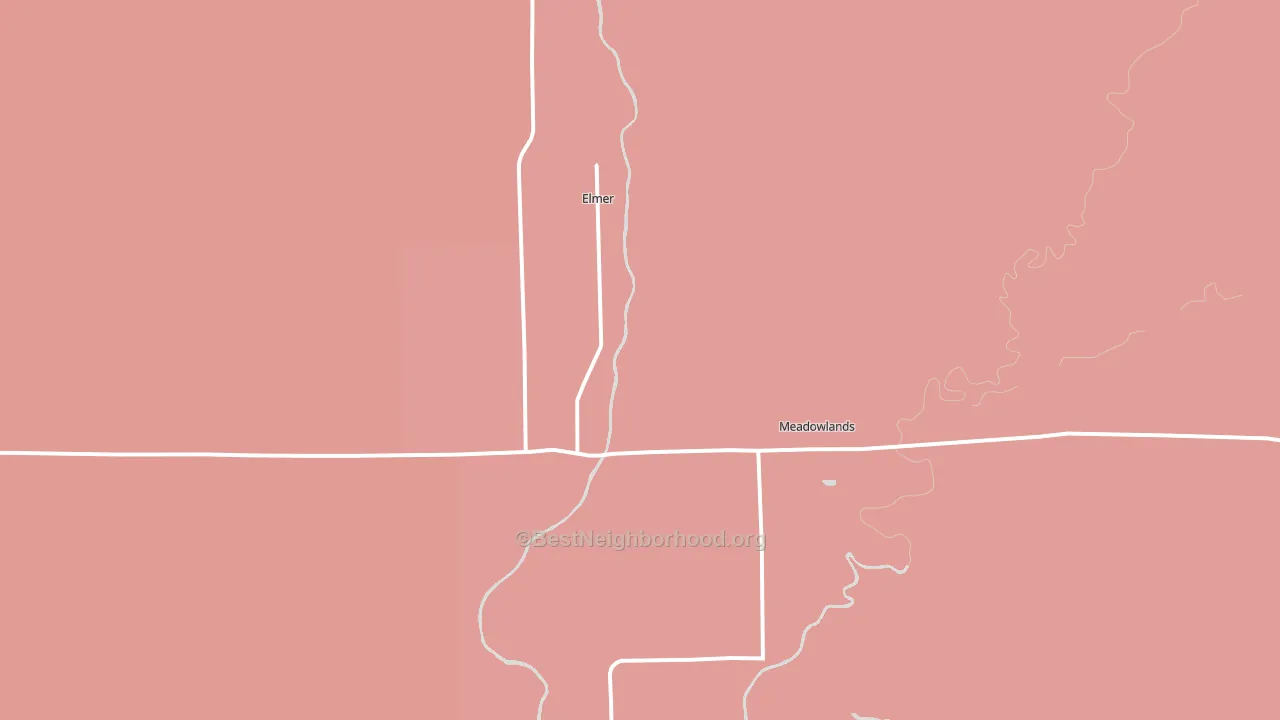 Meadowlands, MN block-group political-lean map