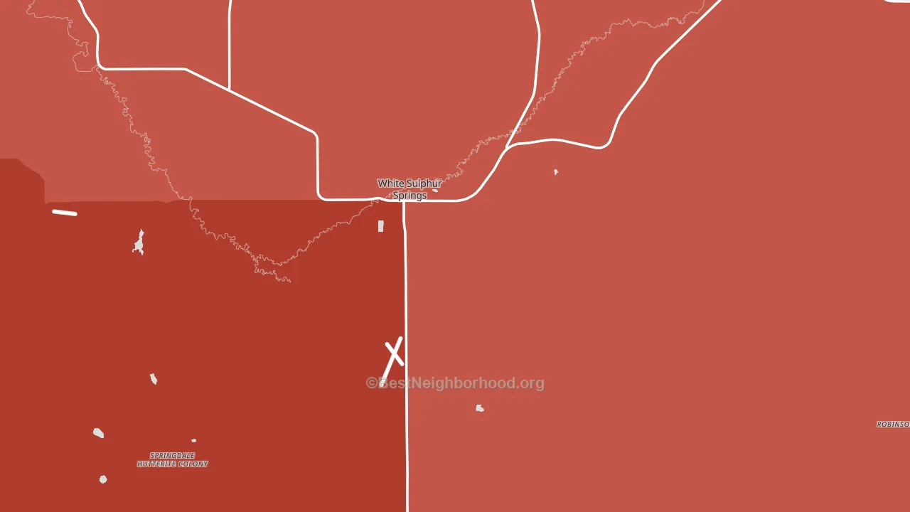 Meagher County, MT block-group political-lean map