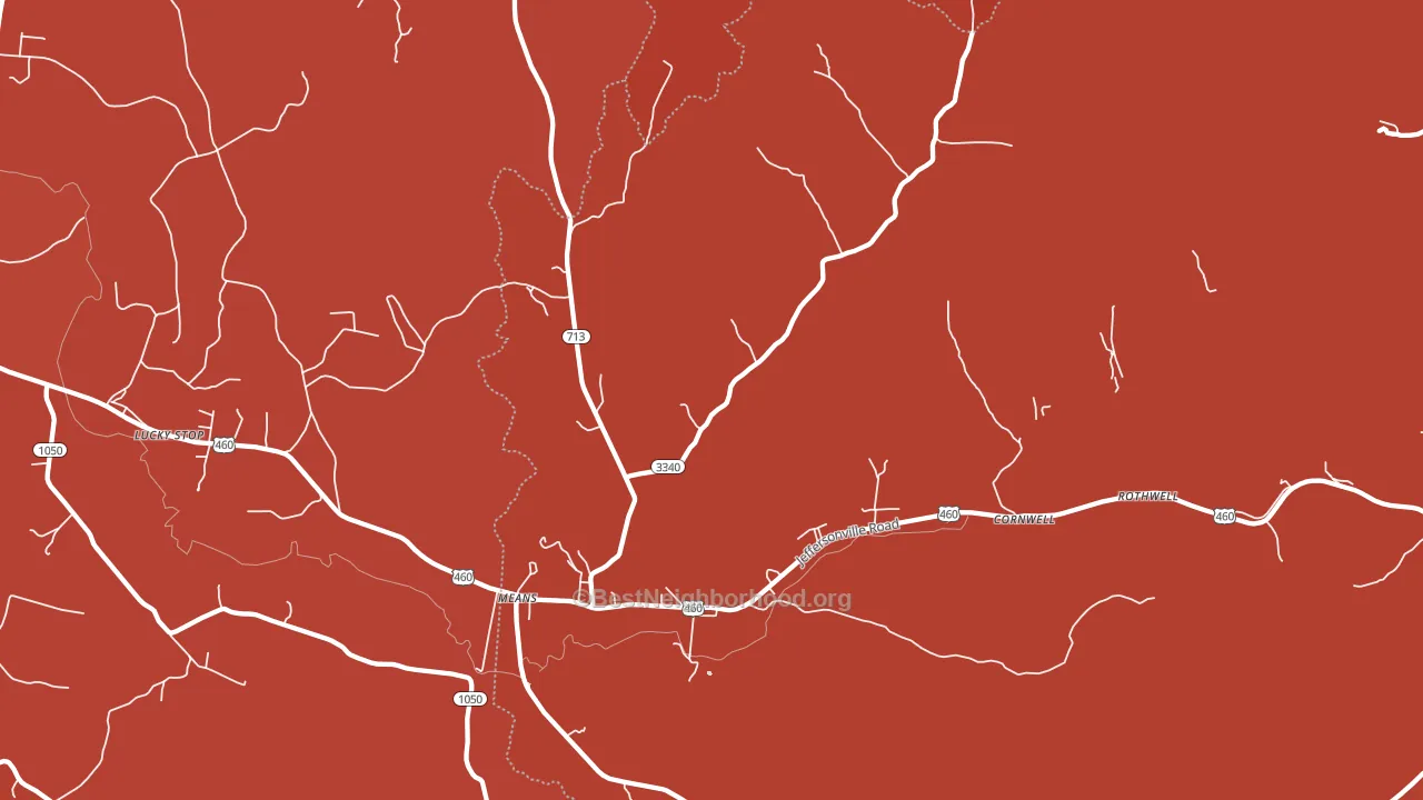 Means, KY block-group political-lean map