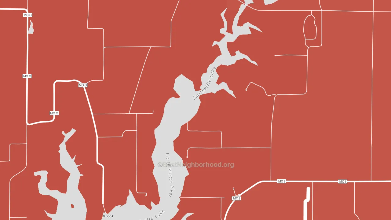 Mecca, MO block-group political-lean map
