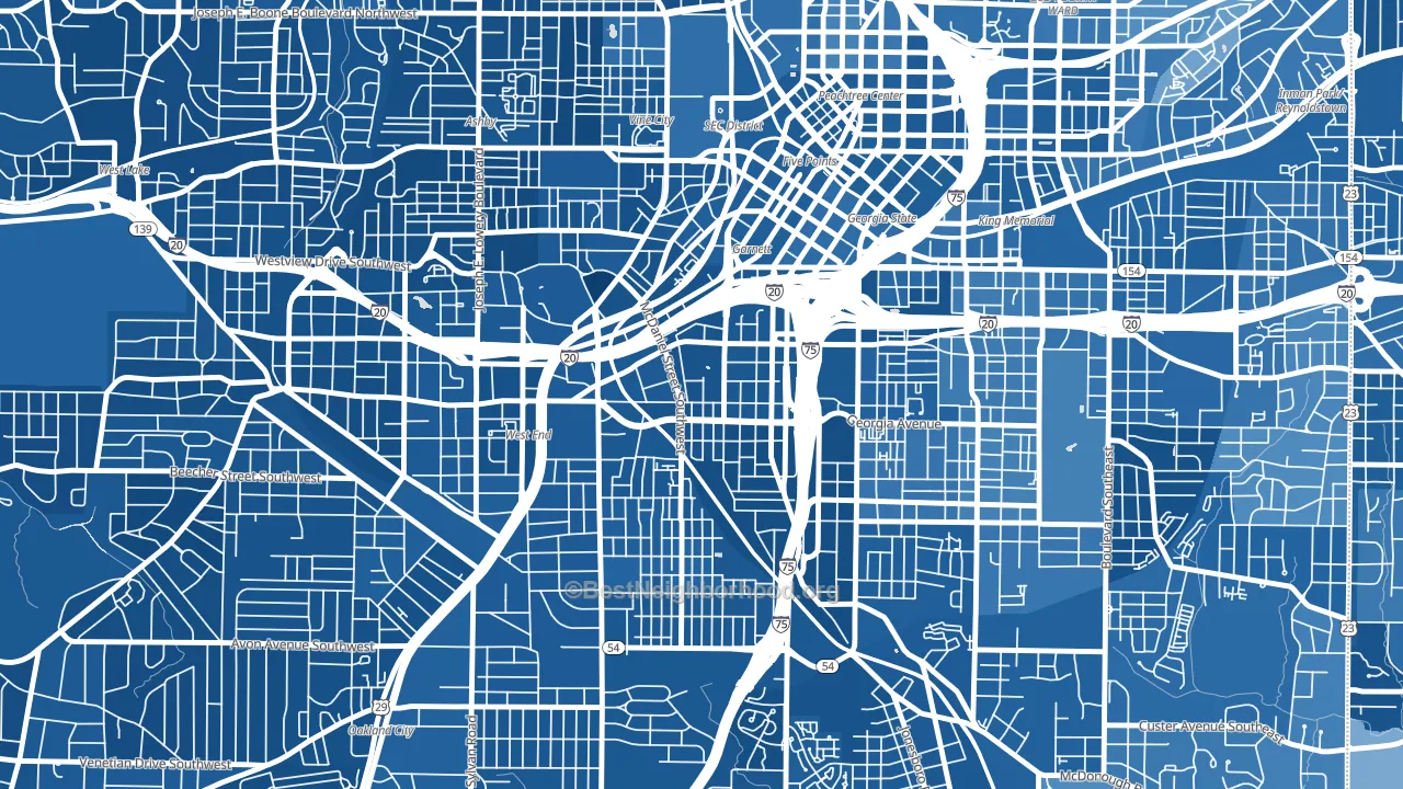 Mechanicsville, Atlanta, GA block-group political-lean map