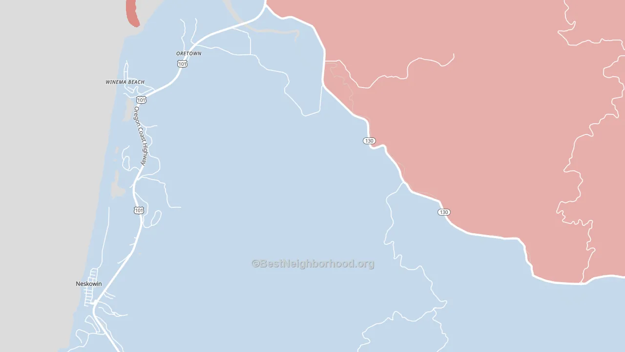 Meda, OR block-group political-lean map
