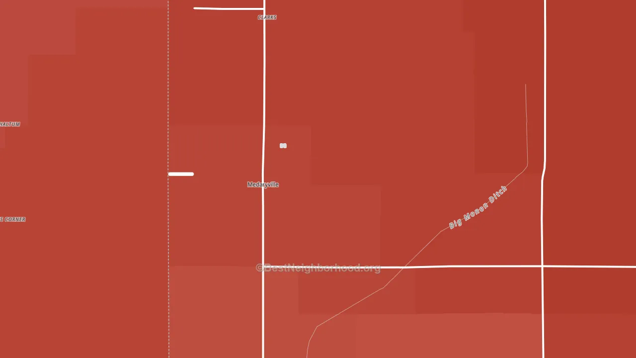 Medaryville, IN block-group political-lean map