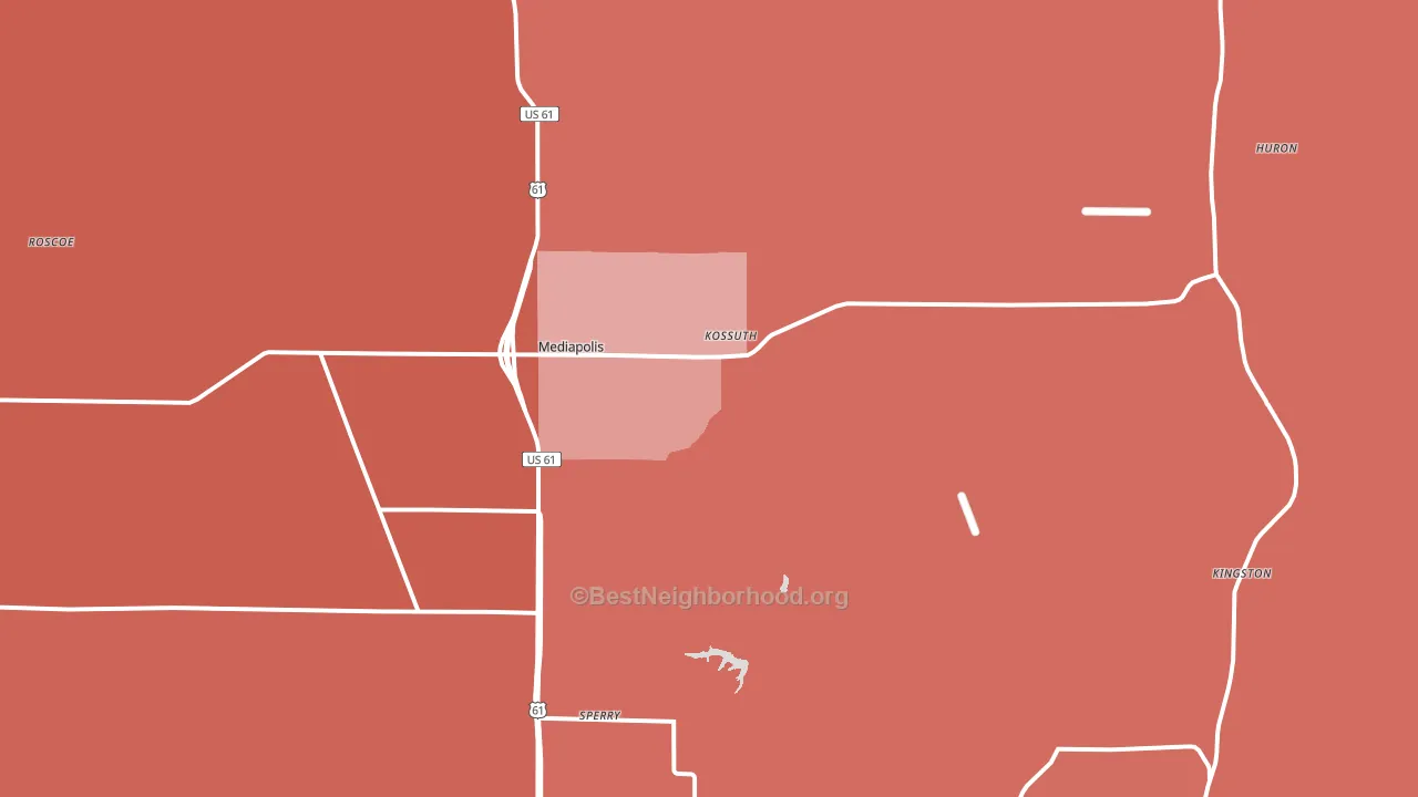 Mediapolis, IA block-group political-lean map
