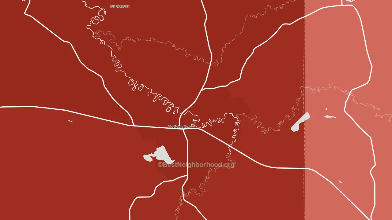 Medicine Bow, WY block-group political-lean map