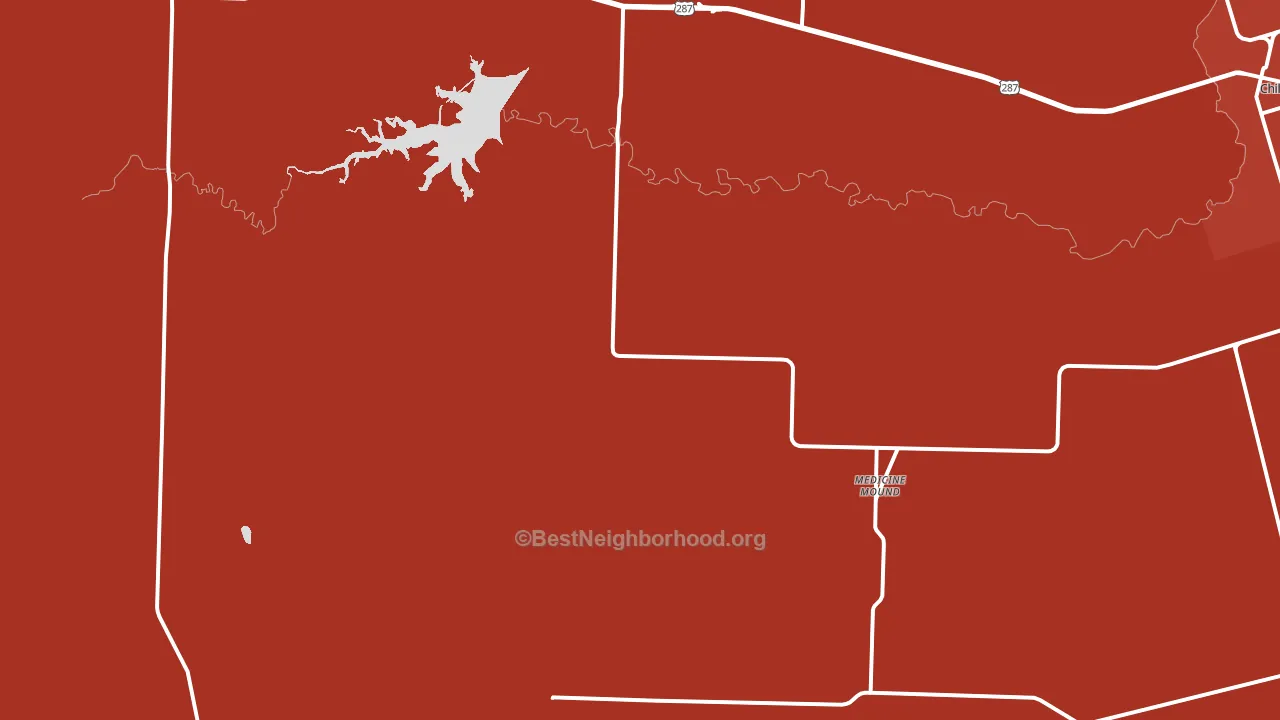 Medicine Mound, TX block-group political-lean map