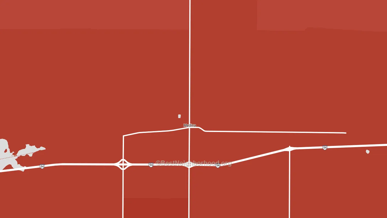 Medina, ND block-group political-lean map