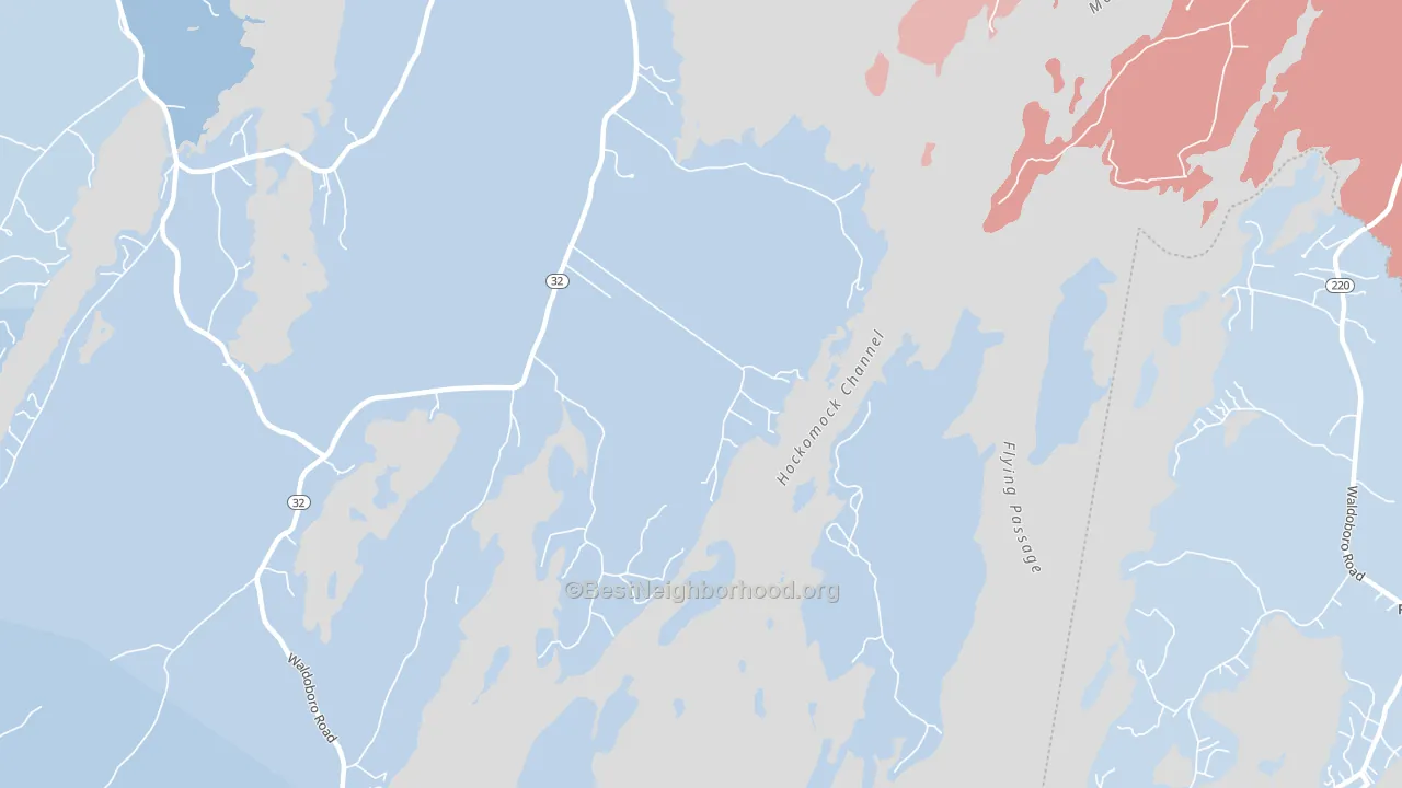 Medomak, ME block-group political-lean map