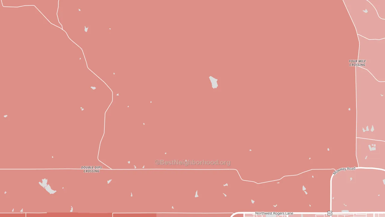 Meers, OK block-group political-lean map