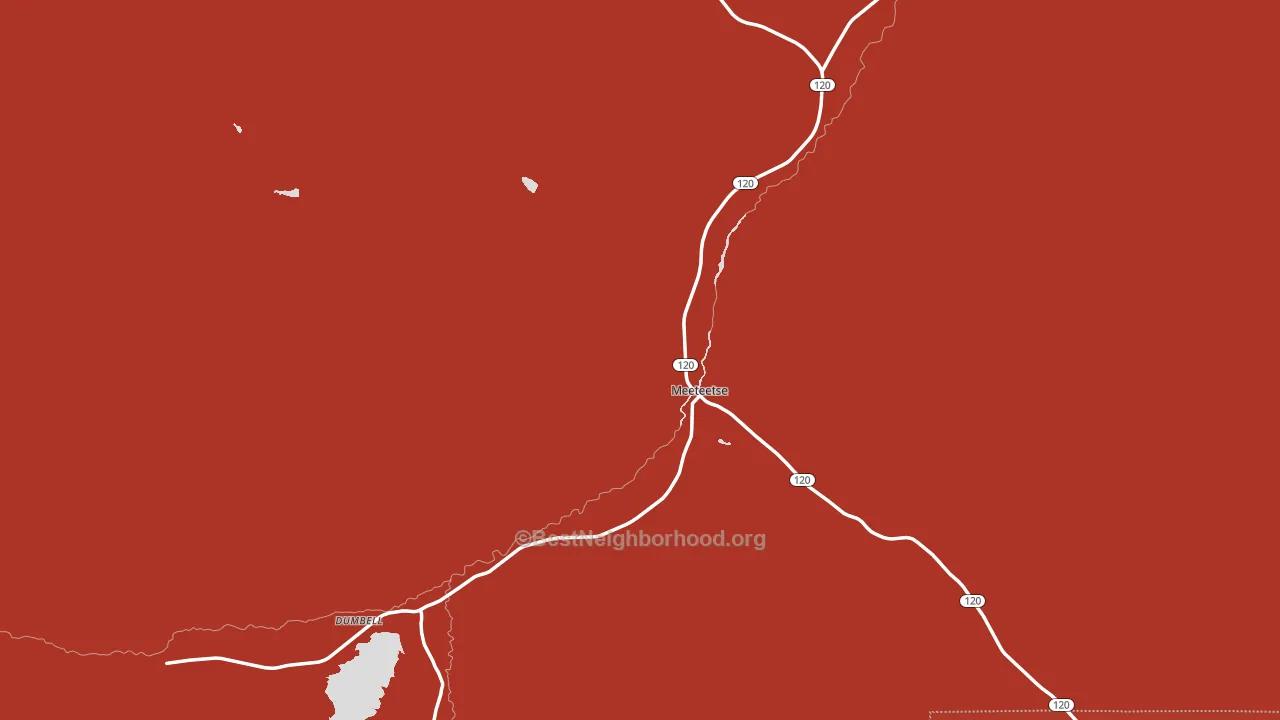Meeteetse, WY block-group political-lean map