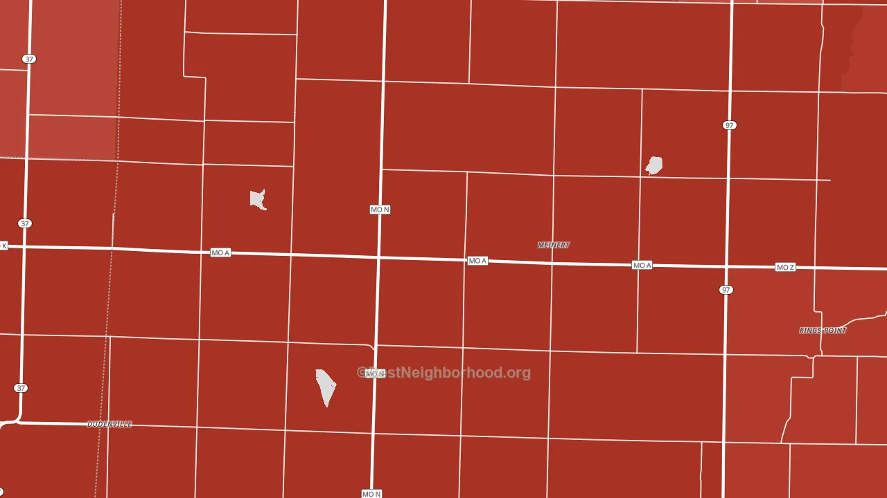 Meinert, MO block-group political-lean map