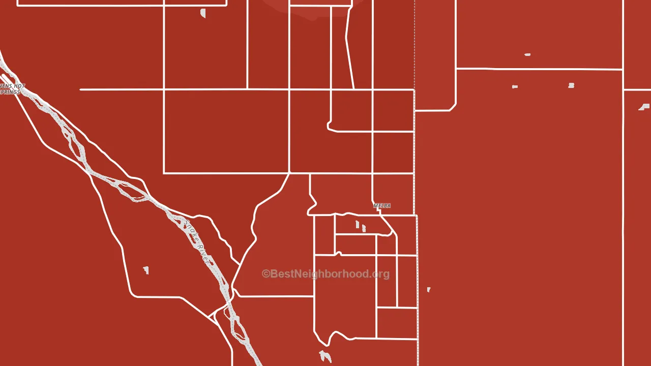 Melba, ID block-group political-lean map