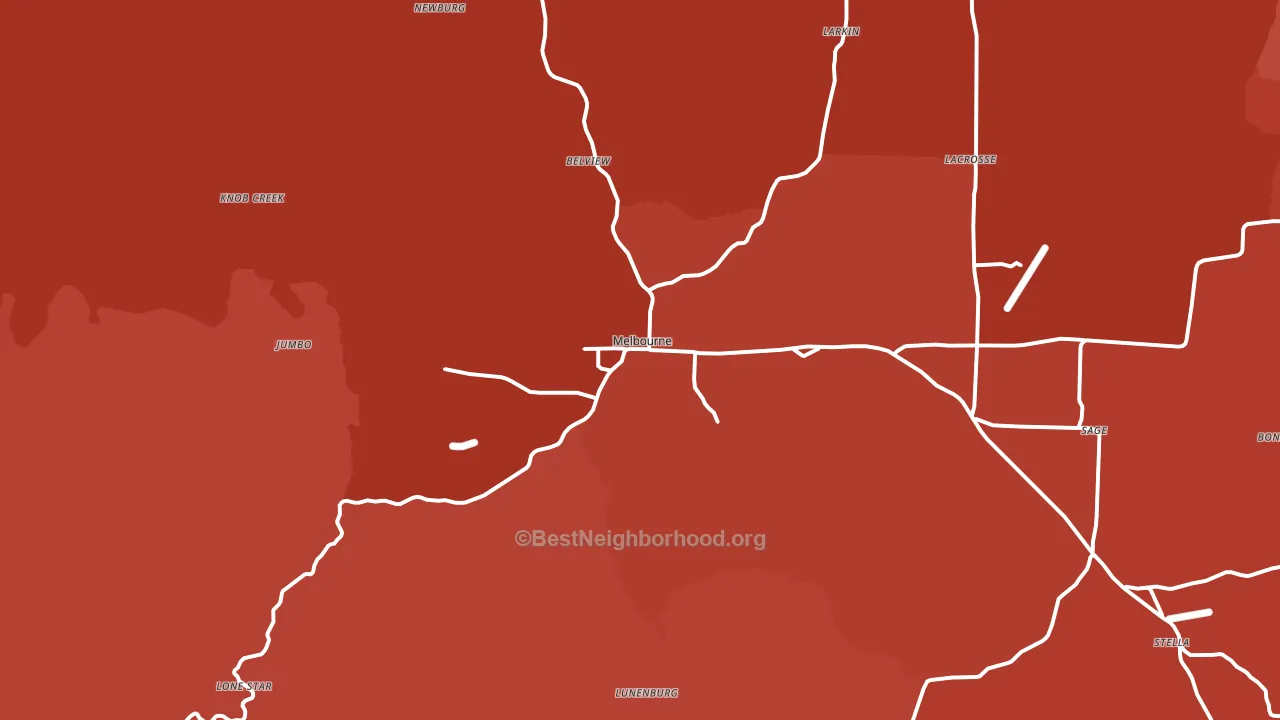 Melbourne, AR block-group political-lean map