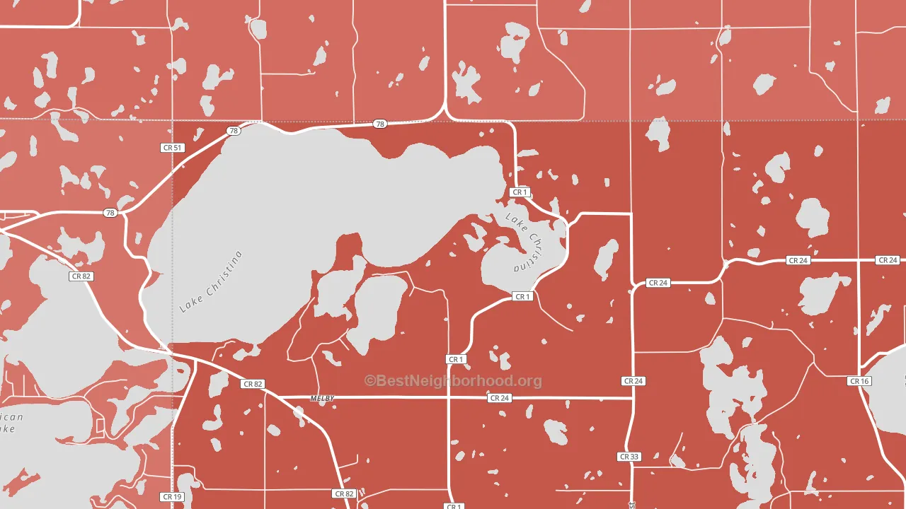 Melby, MN block-group political-lean map