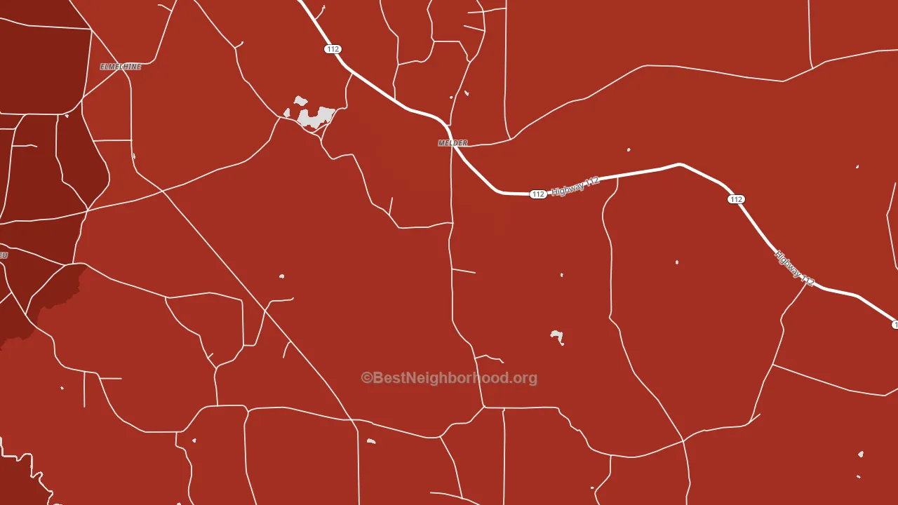 Melder, LA block-group political-lean map