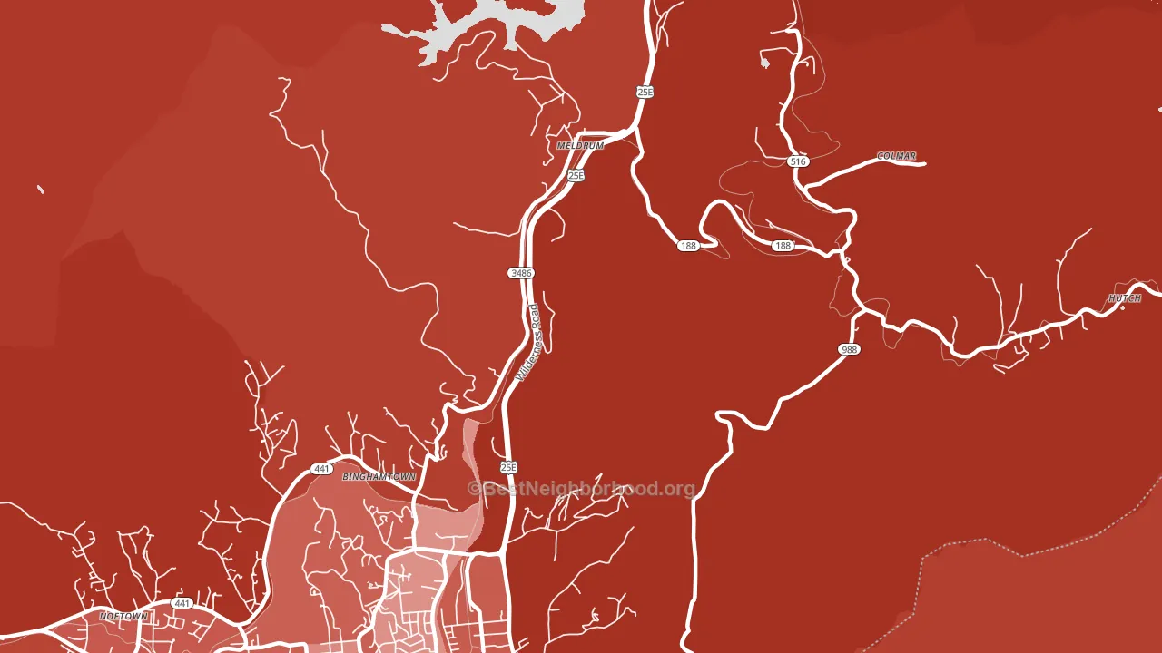 Meldrum, KY block-group political-lean map
