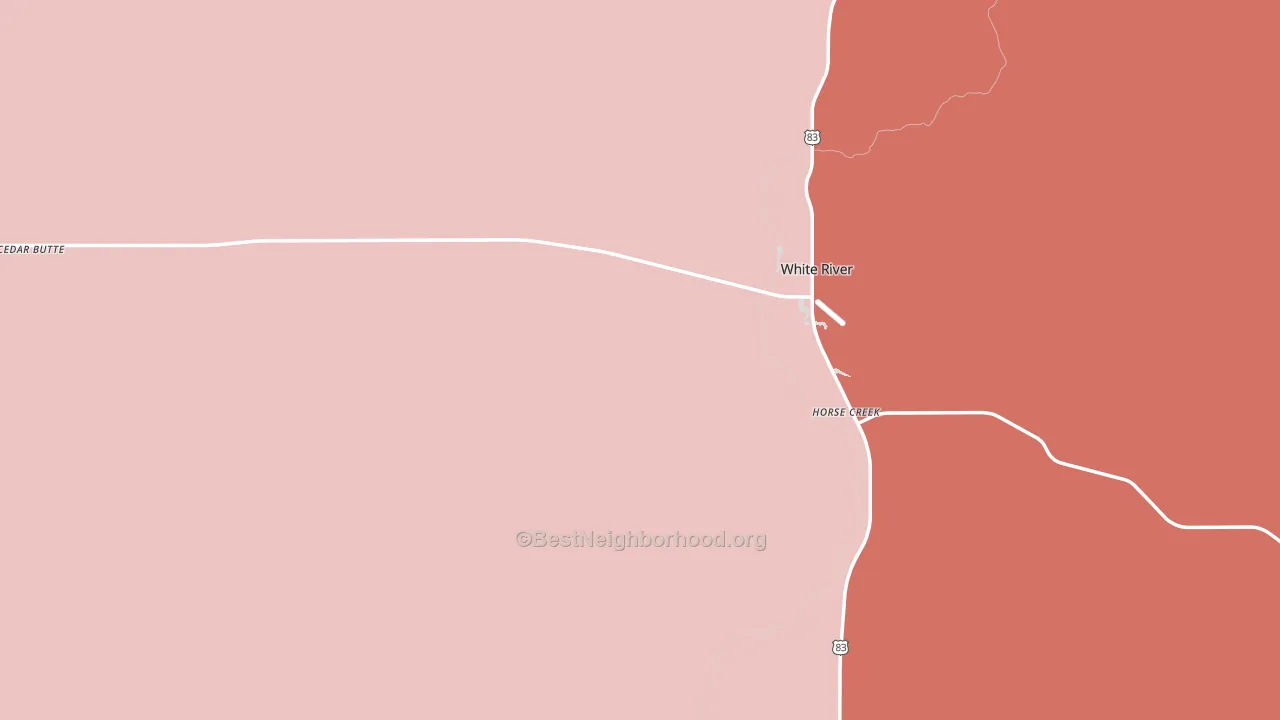 Mellette County, SD block-group political-lean map