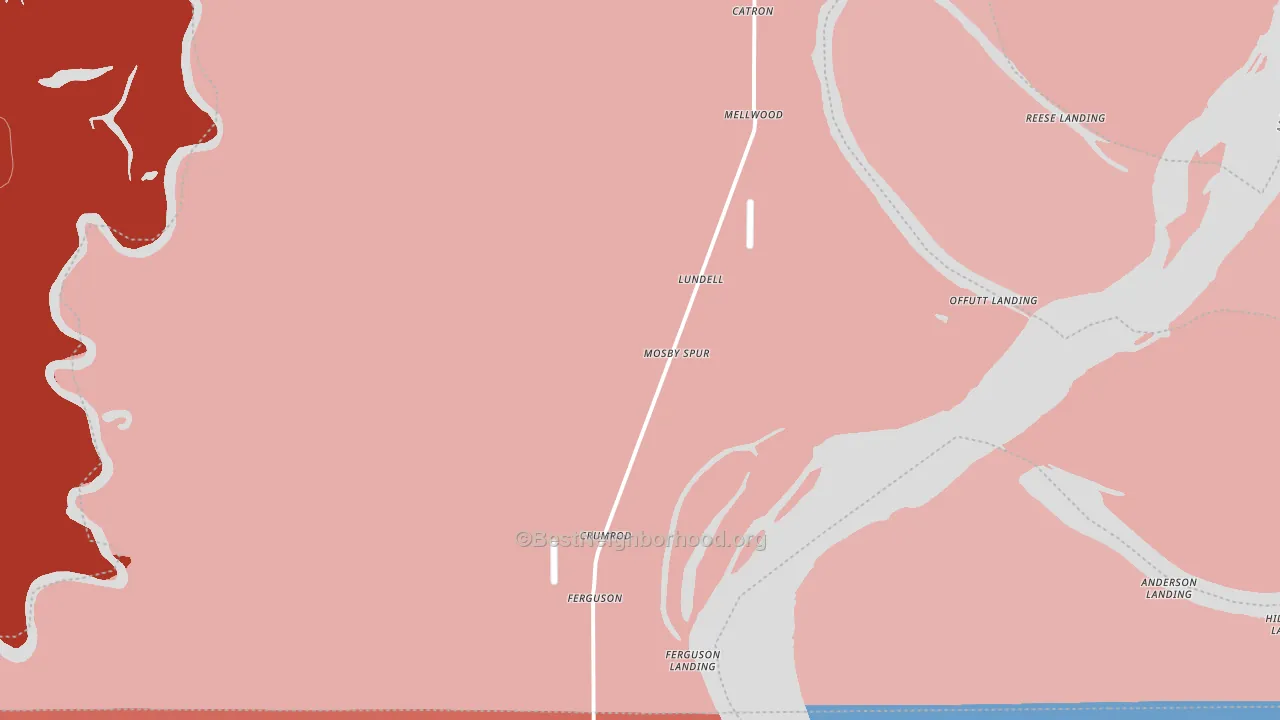 Mellwood, AR block-group political-lean map