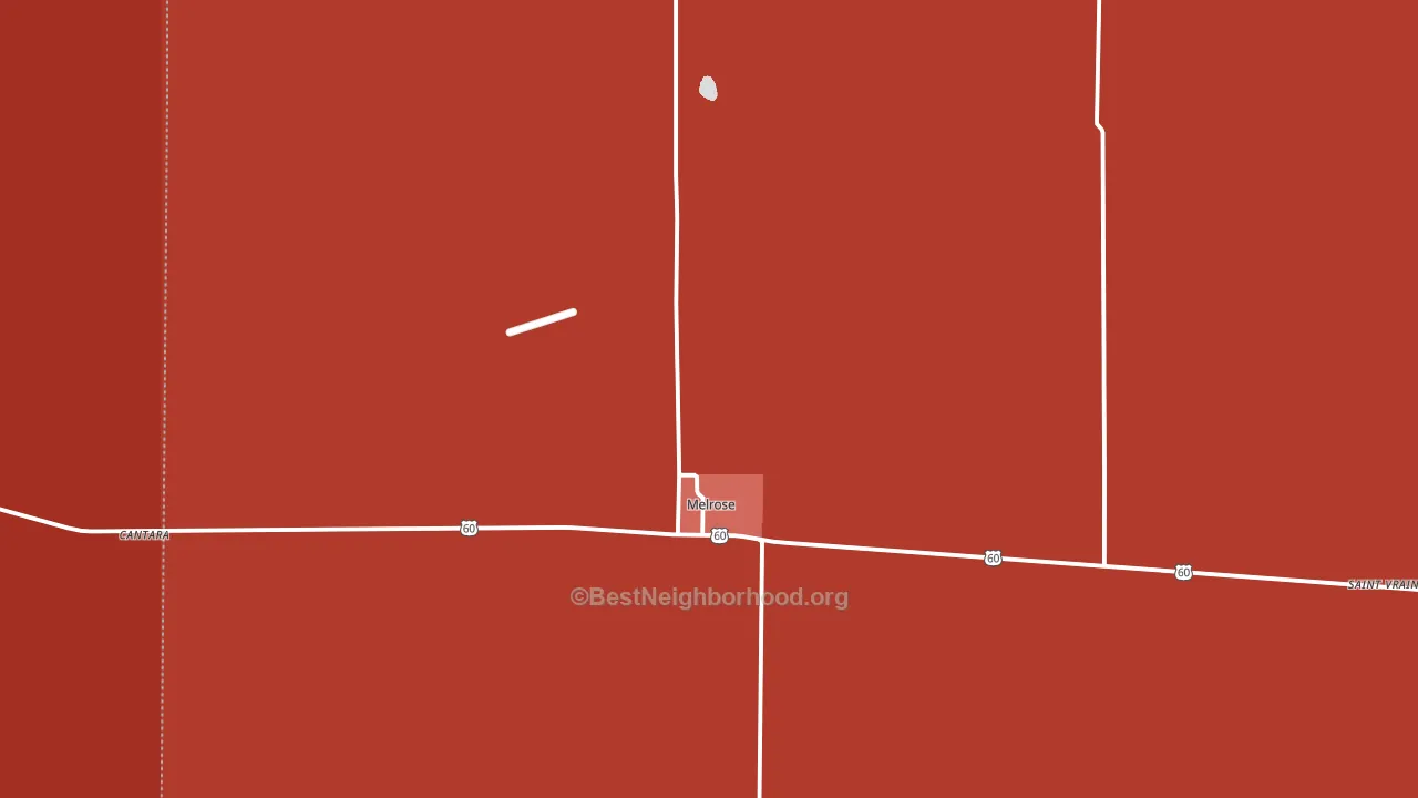 Melrose, NM block-group political-lean map
