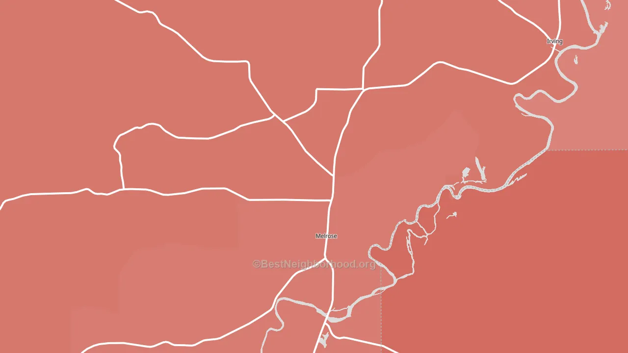 Melrose, WI block-group political-lean map