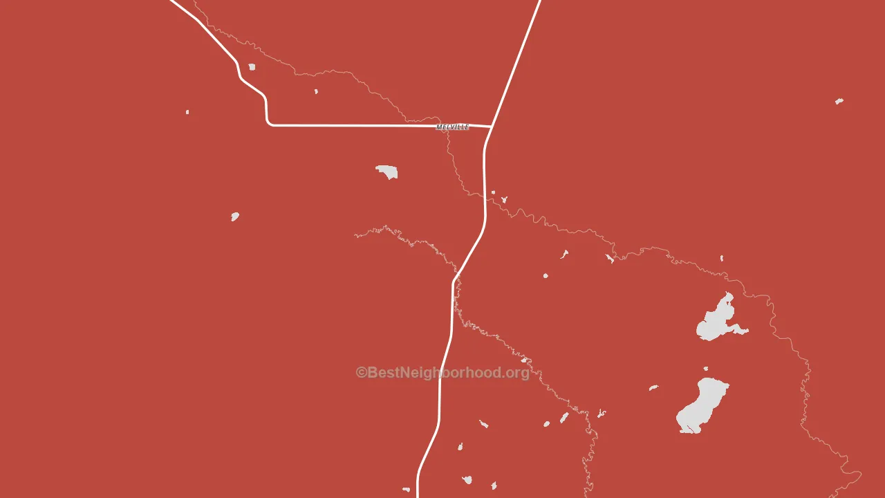 Melville, MT block-group political-lean map