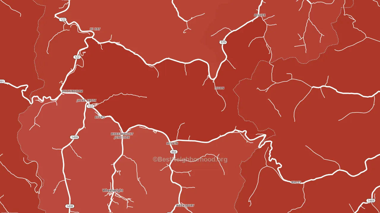 Melvin, KY block-group political-lean map