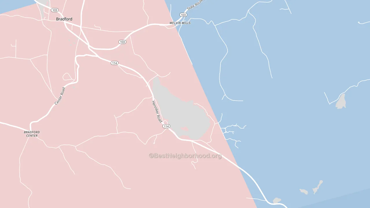 Melvin Mills, NH block-group political-lean map