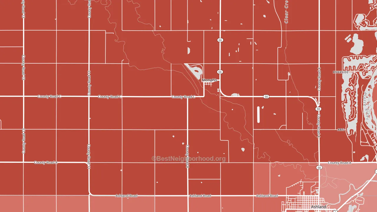 Memphis, NE block-group political-lean map