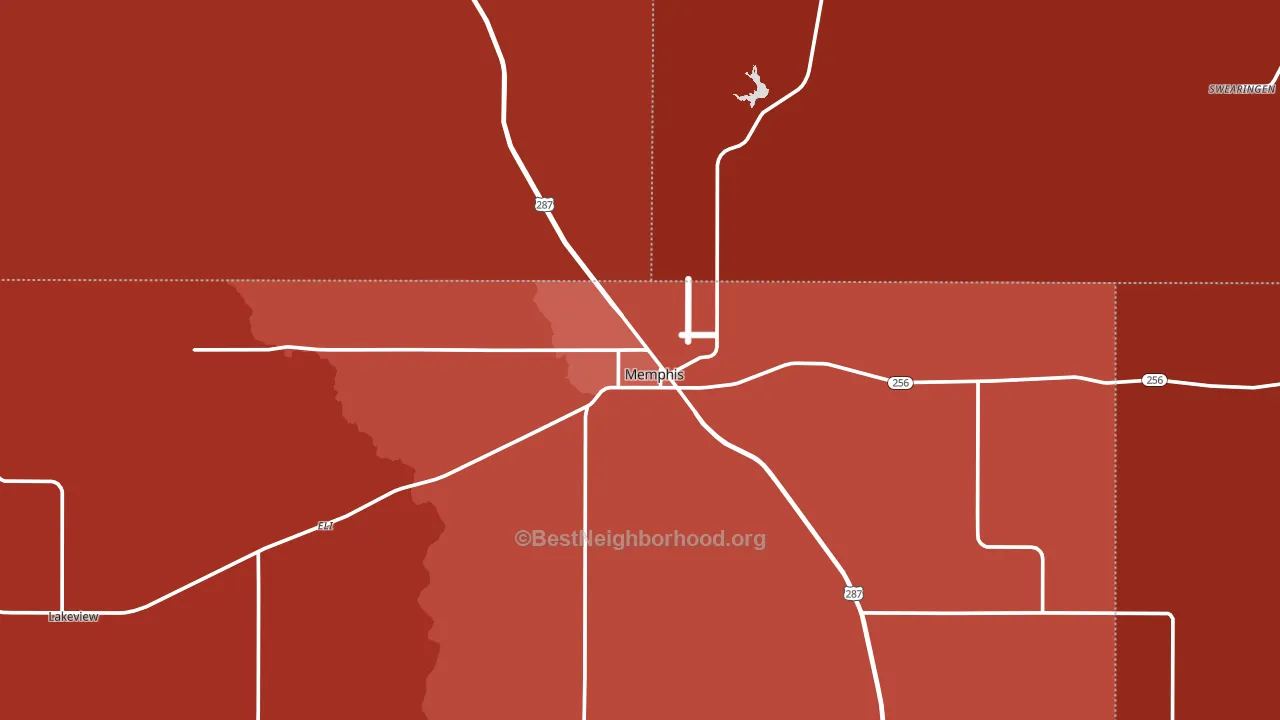 Memphis, TX block-group political-lean map