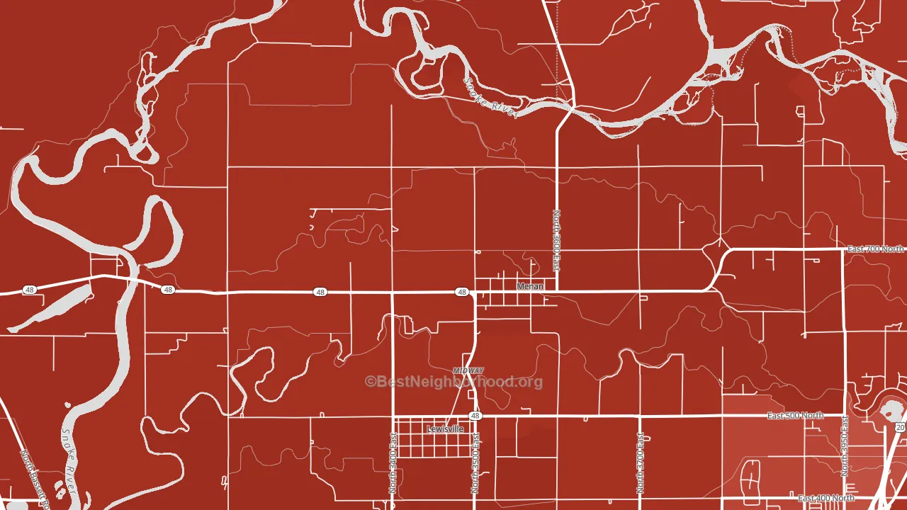 Menan, ID block-group political-lean map