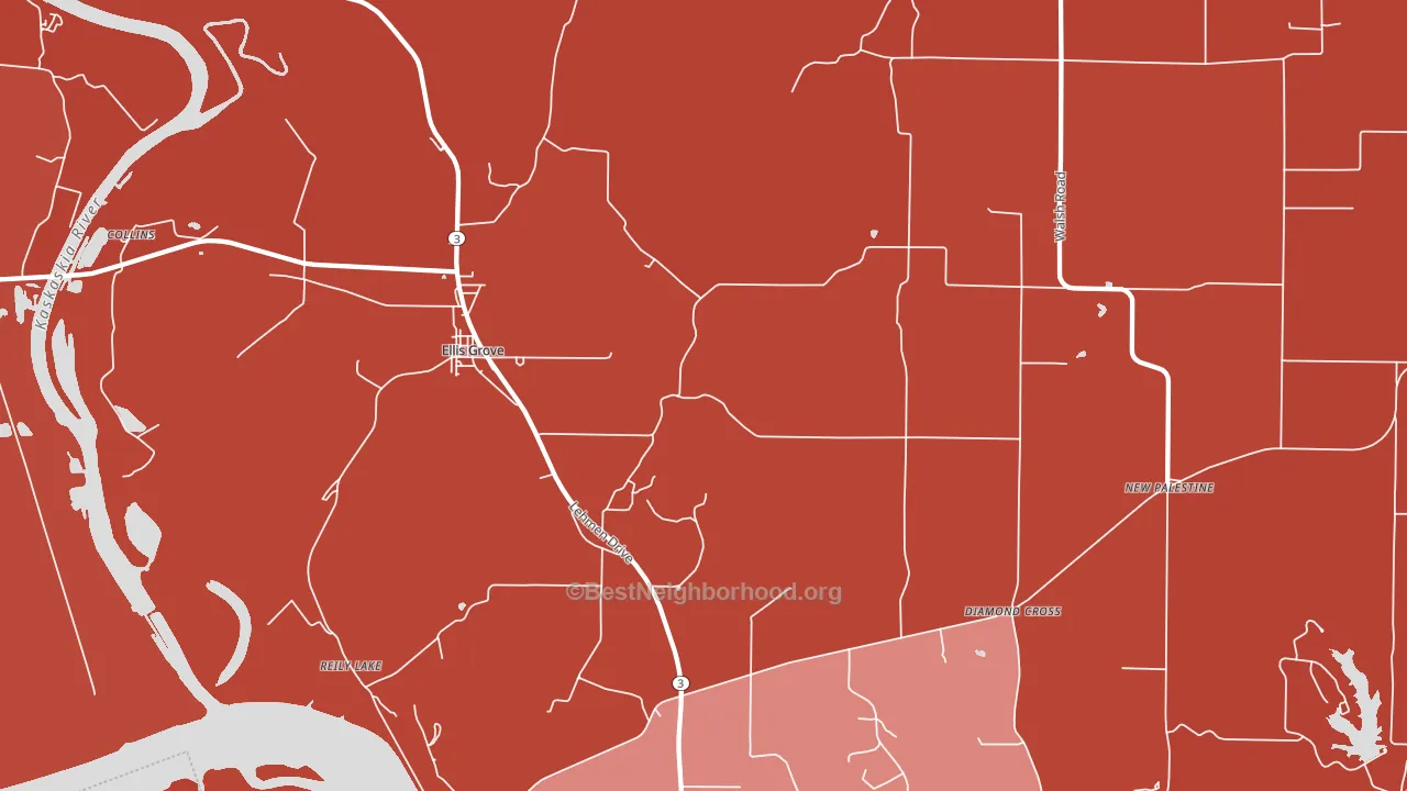 Menard, IL block-group political-lean map