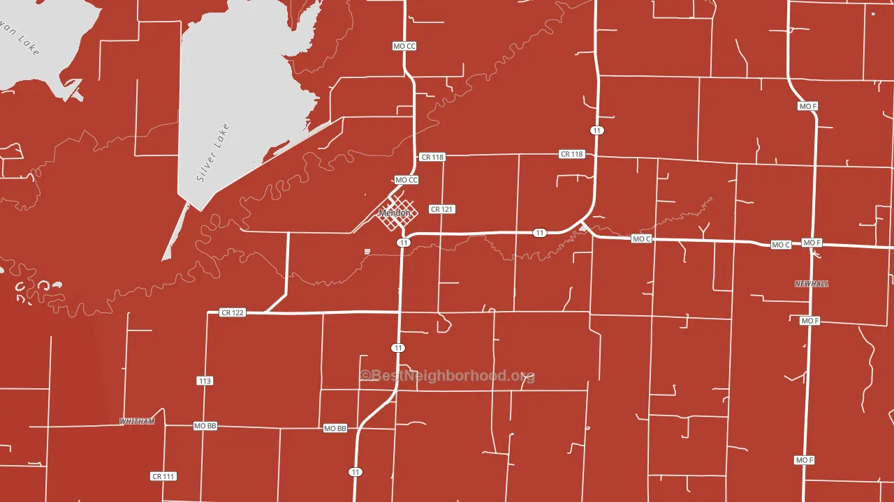 Mendon, MO block-group political-lean map