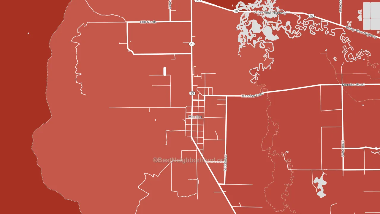 Mendon, UT block-group political-lean map