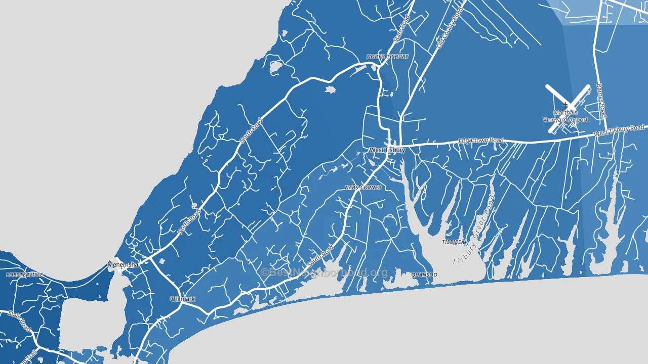 Menemsha, MA block-group political-lean map
