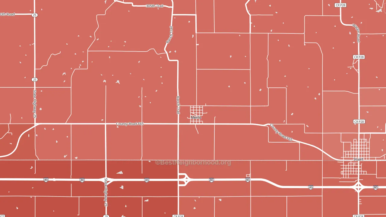 Menlo, IA block-group political-lean map